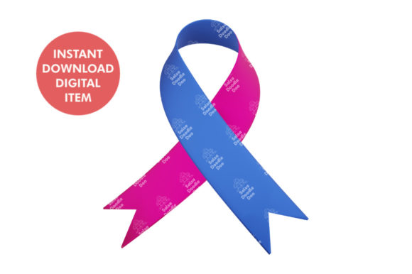 Download 3D Ribbon in Blue and Pink Color - Pink color Collection