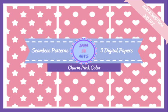 Download Seamless Patterns with Charm Pink Color - Pink color Collection