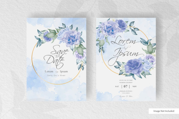 Download Watercolor Purple Florals Wedding Design - Premium Bundle