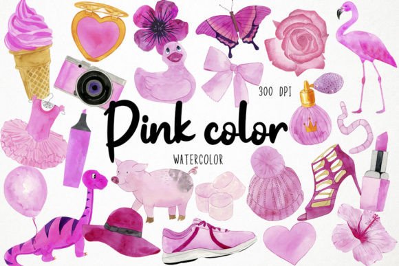 Download Watercolor Pink Color Clipart - Pink color Collection