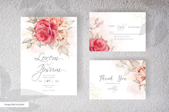 Download Watercolor Red Florals Wedding Template - Premium Resources